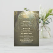 Carte D'accompagnement Rustic Woodland Détails du Mariage -Information (Debout devant)