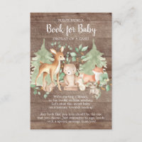 Rustic Woodland Forest Animaux Livre pour Baby Car