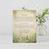 Carte D'accompagnement Rustic Woodland Information / Détails du Mariage (Debout devant)