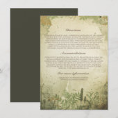 Carte D'accompagnement Rustic Woodland Information / Détails du Mariage (Devant / Derrière)