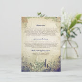 Carte D'accompagnement Rustic Woodland Information / Détails du Mariage (Debout devant)