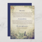Carte D'accompagnement Rustic Woodland Information / Détails du Mariage (Devant / Derrière)