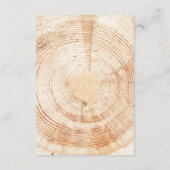 Carte D'accompagnement Rustic Woodland Wedding Details Card with QR code (Dos)