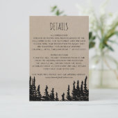 Carte D'accompagnement Rustic Woodsy Mountain - fiche Mariage (Debout devant)