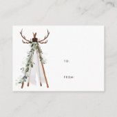 Carte D'accompagnement Rustique Antler | Afficher l'invite de douche Inse (Dos)