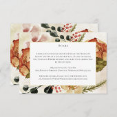 Carte D'accompagnement Rustique Automne Fleurs d'automne Détail Aquarelle (Devant / Derrière)