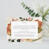 Carte D'accompagnement Rustique Automne Fleurs d'automne Détail Aquarelle (Debout devant)