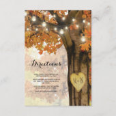 Carte D'accompagnement Rustique Automne Lumières Arbre d'automne Mariage (Devant)