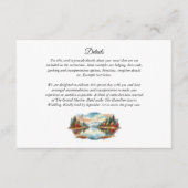 Carte D'accompagnement Rustique Autumn Lakeside Mariage forestier (Devant)