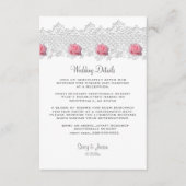 Carte D'accompagnement Rustique Barnwood & Lace Mariage (Devant)