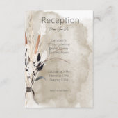 Carte D'accompagnement Rustique Boho Bouquet Réception moderne (Devant)
