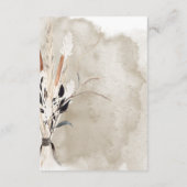 Carte D'accompagnement Rustique Boho Bouquet Réception moderne (Dos)