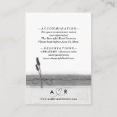 Carte D'accompagnement Rustique Boho Burlap Wood Lavender Détails du Mari (Dos)