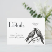 Carte D'accompagnement Rustique Boho Crow Amateurs (Debout devant)