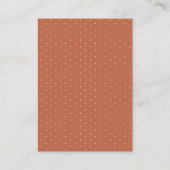 Carte D'accompagnement Rustique Bois Orange Brûlé Rose QR Code RSVP Maria (Dos)