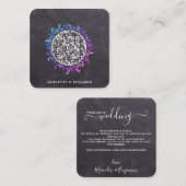 Carte D'accompagnement Rustique Botanique Eucalyptus QR Code Mariage Invi (Devant / Derrière)