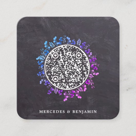 Carte D'accompagnement Rustique Botanique Eucalyptus QR Code Mariage Invi (Devant)