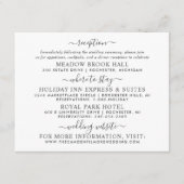 Carte D'accompagnement Rustique Bourgogne Blush Floral Information Mariag (Devant)