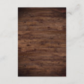 Carte D'accompagnement Rustique Bourgogne Floral COVID-19 Mariage de sécu (Dos)