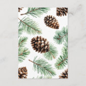 Carte D'accompagnement Rustique Branches de Fir Pine Cone Détails du Mari (Dos)