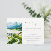 Carte D'accompagnement Rustique Campagne Lake Village Réception de mariag (Debout devant)