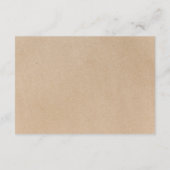 Carte D'accompagnement Rustique Chic Faux Kraft Mariage Wishing well (Dos)