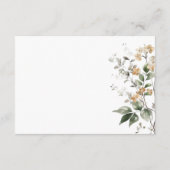 Carte D'accompagnement Rustique Delicate Tan Fall Fleurs sauvages Détails (Dos)