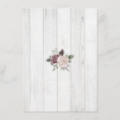 Carte D'accompagnement Rustique Dusty Rose (Dos)