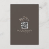 Carte D'accompagnement Rustique Elegant Mocha Script Fleur sauvage Mariag (Dos)