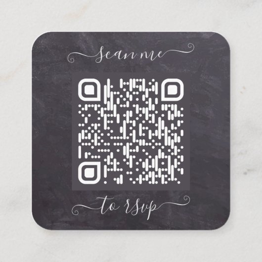 Carte D'accompagnement Rustique Eucalyptus Botanique Mariage RSVP QR Code (Dos)