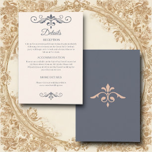 Carte D'accompagnement Rustique Filigree, Mariage