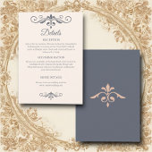 Carte D'accompagnement Rustique Filigree, Mariage