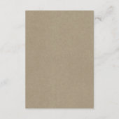 Carte D'accompagnement Rustique Floral Automne Détails du mariage d'hiver (Dos)