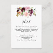 Carte D'accompagnement Rustique Floral et Botanique Foliage Hotel (Devant)