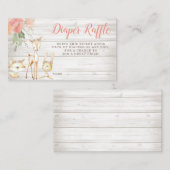 Carte D'accompagnement Rustique Floral Woodland Animaux Fille Déchets Raf (Devant / Derrière)