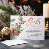 Carte D'accompagnement Rustique hiver feuillage de Noël demande de carnet