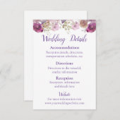 Carte D'accompagnement Rustique Mariage de beauté aquarelle (Devant / Derrière)