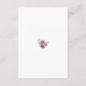 Carte D'accompagnement Rustique Mariage de beauté aquarelle (Dos)