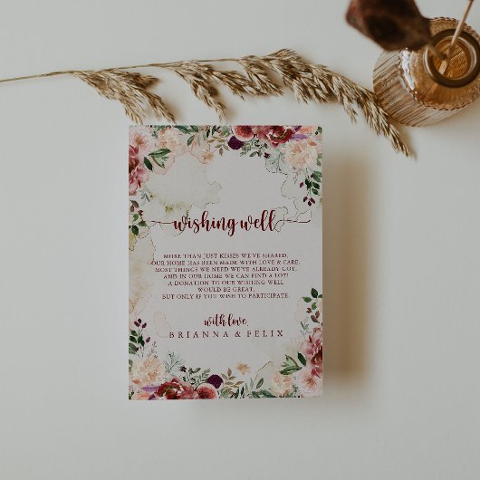 Carte D'accompagnement Rustique Mariage Floral Été