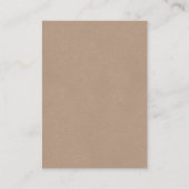 Carte D'accompagnement Rustique Marsala Floral Artisanat Détails Mariage (Dos)