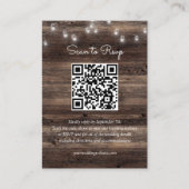 Carte D'accompagnement Rustique Mason Jar Mariage QR Code RSVP (Devant)