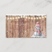 Carte D'accompagnement Rustique moderne Elegant Baby shower Snowman (Devant)