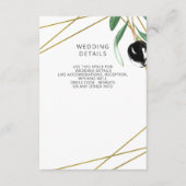 Carte D'accompagnement Rustique moderne géométrique Branches d'olive Mari (Devant)