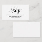 Carte D'accompagnement Rustique moderne, Script noir, boîtier RSVP en lig (Devant / Derrière)