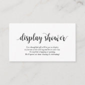 Carte D'accompagnement Rustique moderne, Script noir, douche d'affichage (Devant)