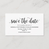 Carte D'accompagnement Rustique moderne, Script noir, Mariage Enregistrer (Devant)