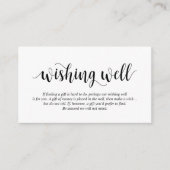 Carte D'accompagnement Rustique moderne, Script noir, Mariage Wishing wel (Devant)