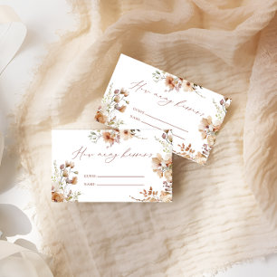 Carte D'accompagnement Rustique Neutral Boho Floral Combien De Baisers Je