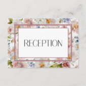 Carte D'accompagnement Rustique Pastel Avril Aquarelle Mariage Floral (Devant)