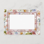 Carte D'accompagnement Rustique Pastel Avril Aquarelle Mariage Floral (Dos)